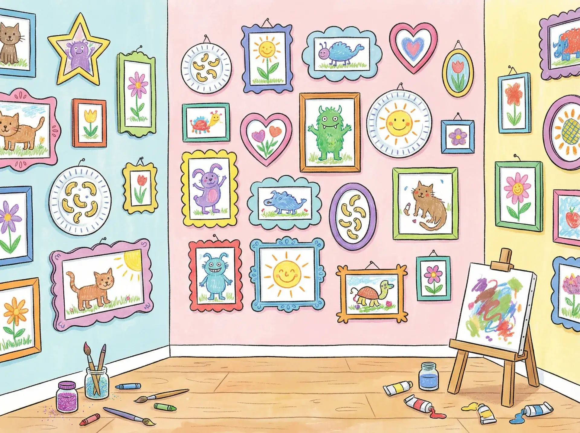 小朋友的彩色画作 - 淄博妇科医院 创意展示